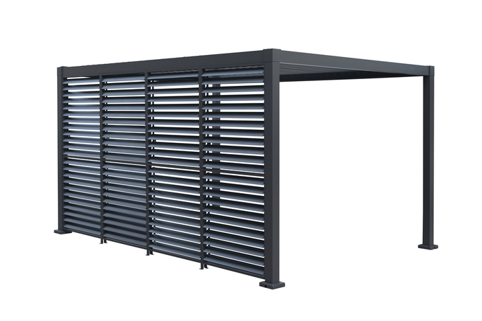 Sidepanel med justerbare lameller til pergola 4 meter - Outfit